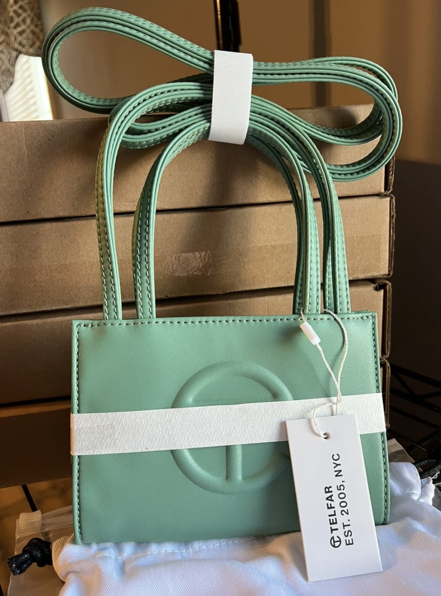 【TELFAR】 Telfar Small Shopping Bag Sage Telfar Small sage shopping bag vegan leather tote Vegan