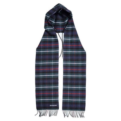 balenciaga tartan scarf