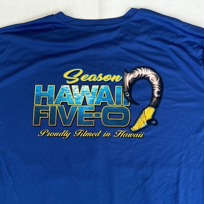 Hawaii 5-0 Shirt 3XL XXXL Blue Film Crew Season 9 TV Pickleball Gym Workout 2865