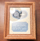 Dunn Ohio Christmas Music Box Red Oak Framed Plays Silent Night Made in the USA — photo 2