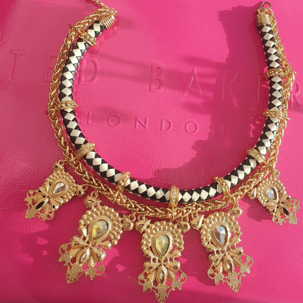 Retro Beautiful Multi Colour Statement Necklace S… - image 4