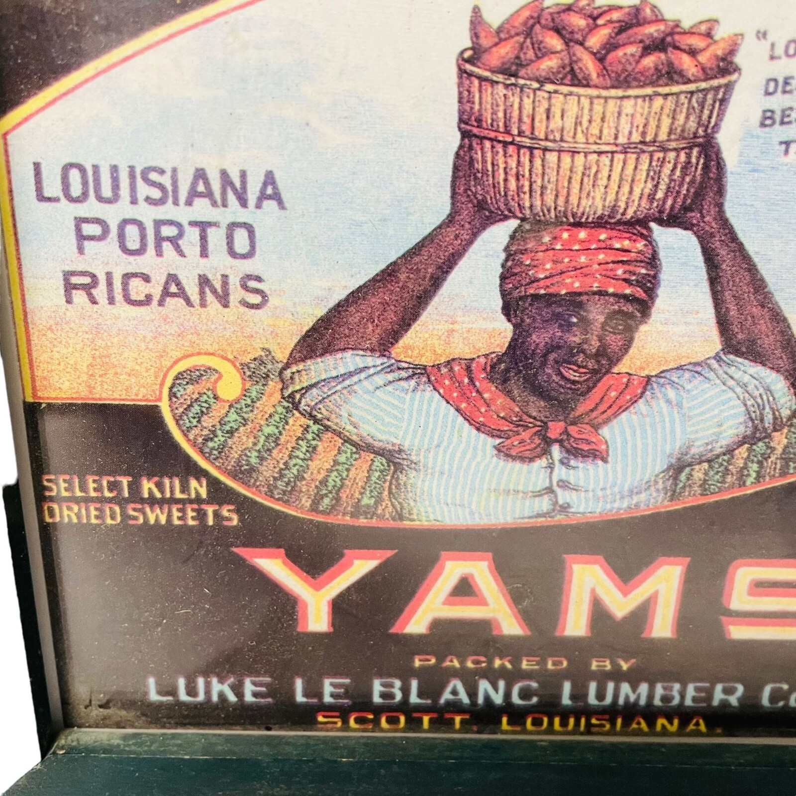 Aunt Lodys Yams Sweet Potato Yam Crate Frame Art Print 7" 1/8 x 7" eBay