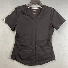 Scrubstar Ultimate Scrub Top Women's Size Extra Small XS Black Stretch Nurse