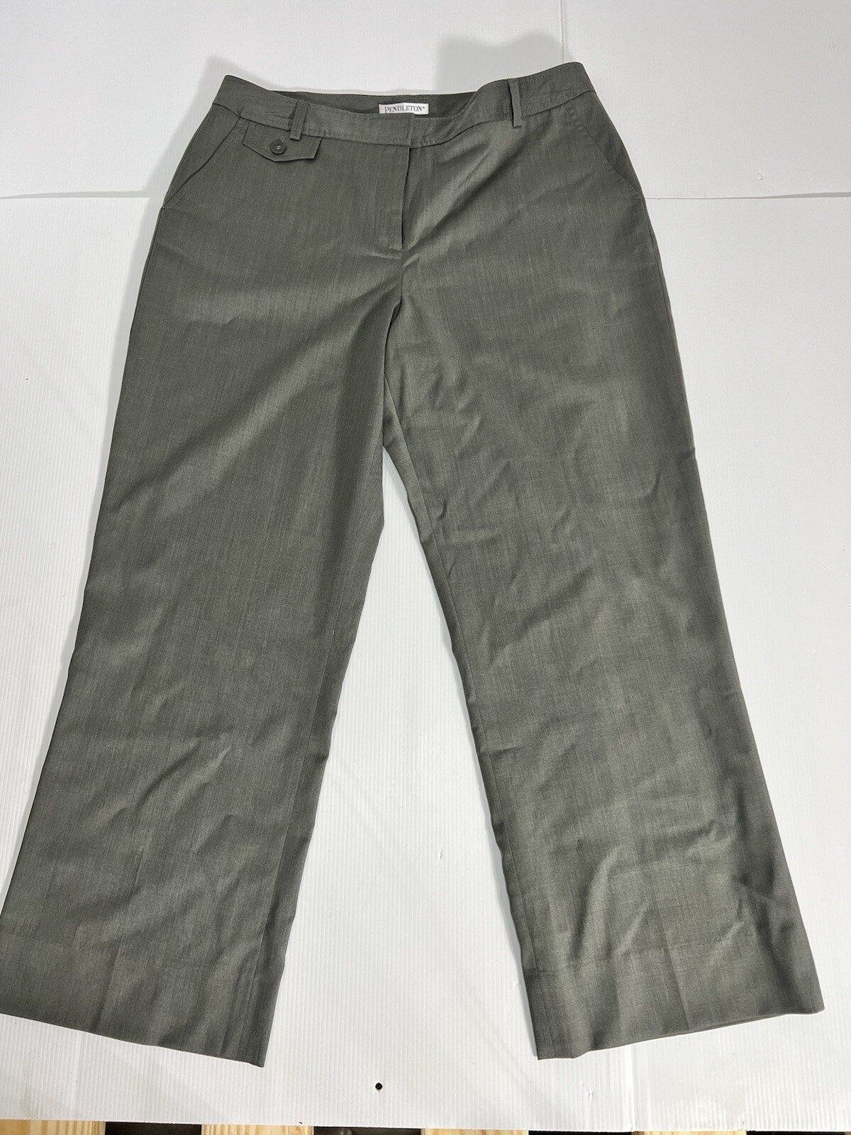 Pendleton  Women’s Gray Wool Flat Front Trousers … - image 1