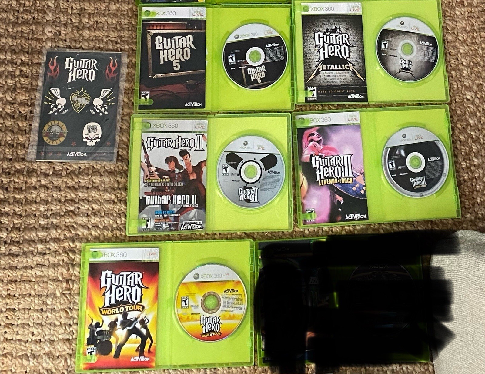 Gibson Les Paul Guitar Wireless Controller Xbox 360 Guitar Hero Bundle