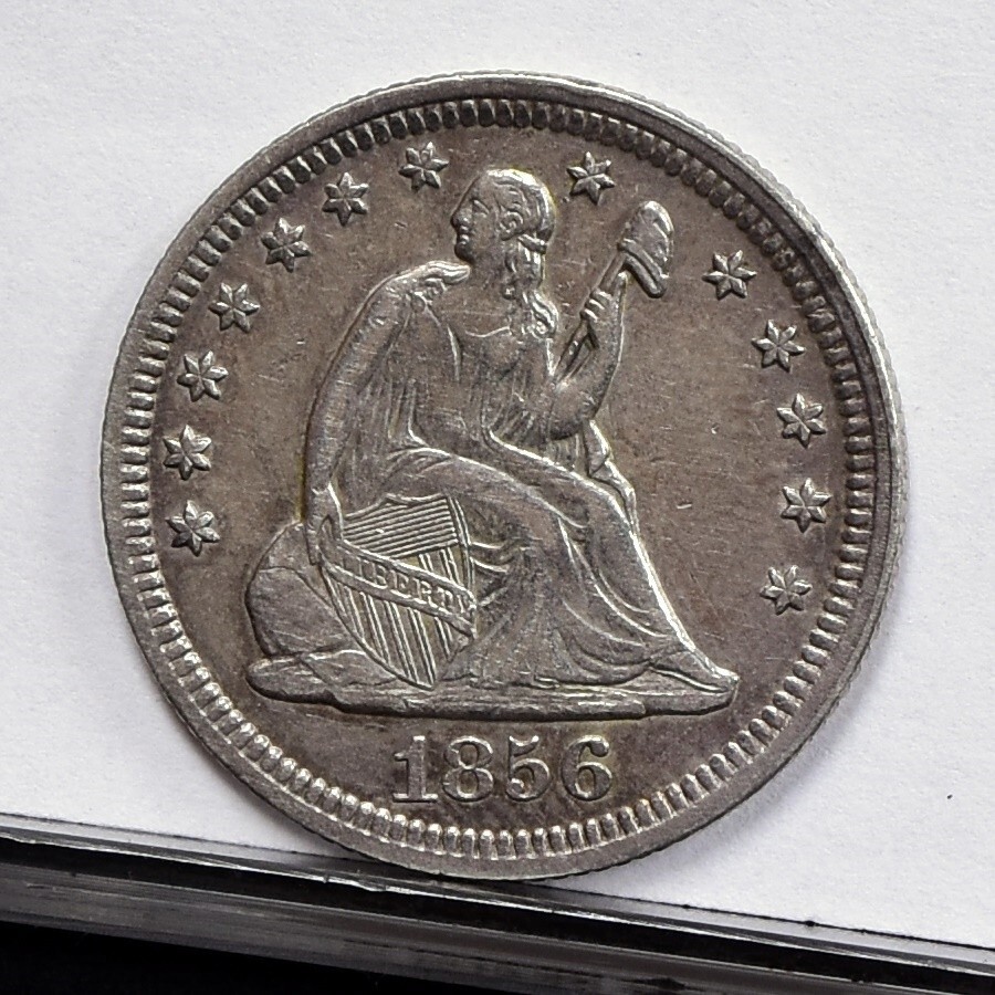 いるじゅんてぃーの 1856 Liberty Seated Quarter - AU Details, Cleaned (#57506-L) | eBay