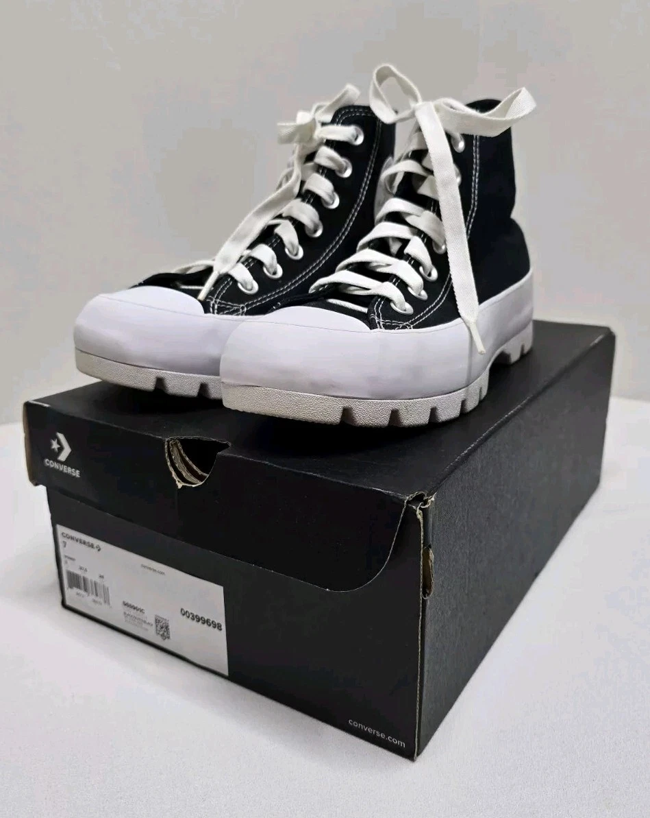 Scarpe da ginnastica Converse CT All Star Lugged Hi donna taglia 7 nere sneakers