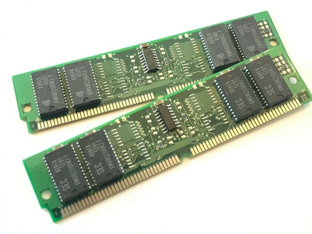 MATCHED PAIR OF 4MB 72 PIN 70NS FAST PAGE MODE NON PARITY SIMM FPM fcb13.5