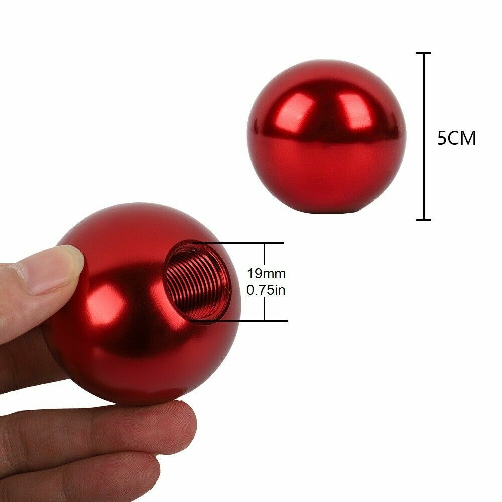 JDM Aluminum Red Ball Shift Knob Manual Car Racing Gear Shifter M8 M10