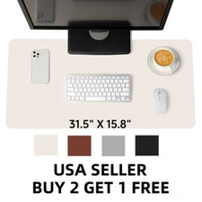 Large Gaming Desk Mat Mouse Pads PU Leather 3...