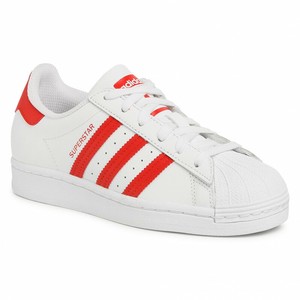 adidas superstar womens red stripe
