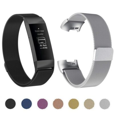 Milanese Strap for Fitbit Charge 5 / 4 3 2 Watch Band Charge5 Magnetic Bracelet