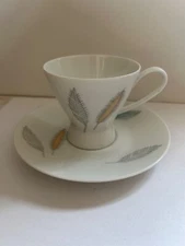 NEW Vintage Rosenthal BUNTE BLATTER Footed Cup & Saucer Mid-Century Modern