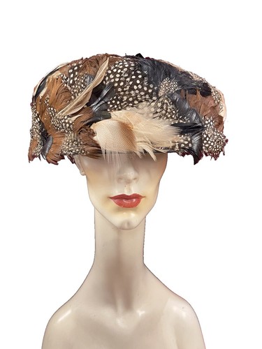 Bailey Tomlin London Ladies Black Brown Velvet Rose Hat M  display picture 3