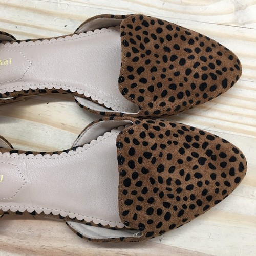 Isaac Mizrahi Zapatos Mujer 7.5 Estampado Animal Sin Cordones Planos Marrón Negro Imitación Gamuza - Imagen 6 de 14
