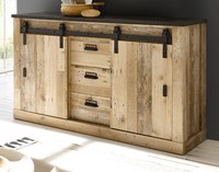 Sideboard Kommode Used Wood Anrichte SchiebetüRen 160X90 Cm Mit Soft-Close Stove