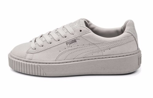 PUMA Basket Platform Reset Puma Gray Violet Women's Suede Sneaker 363313-01  | eBay