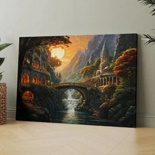 The Lord Of The Rings Fellowship of the Ring Rivendell Elf Canvas Wall Art Print