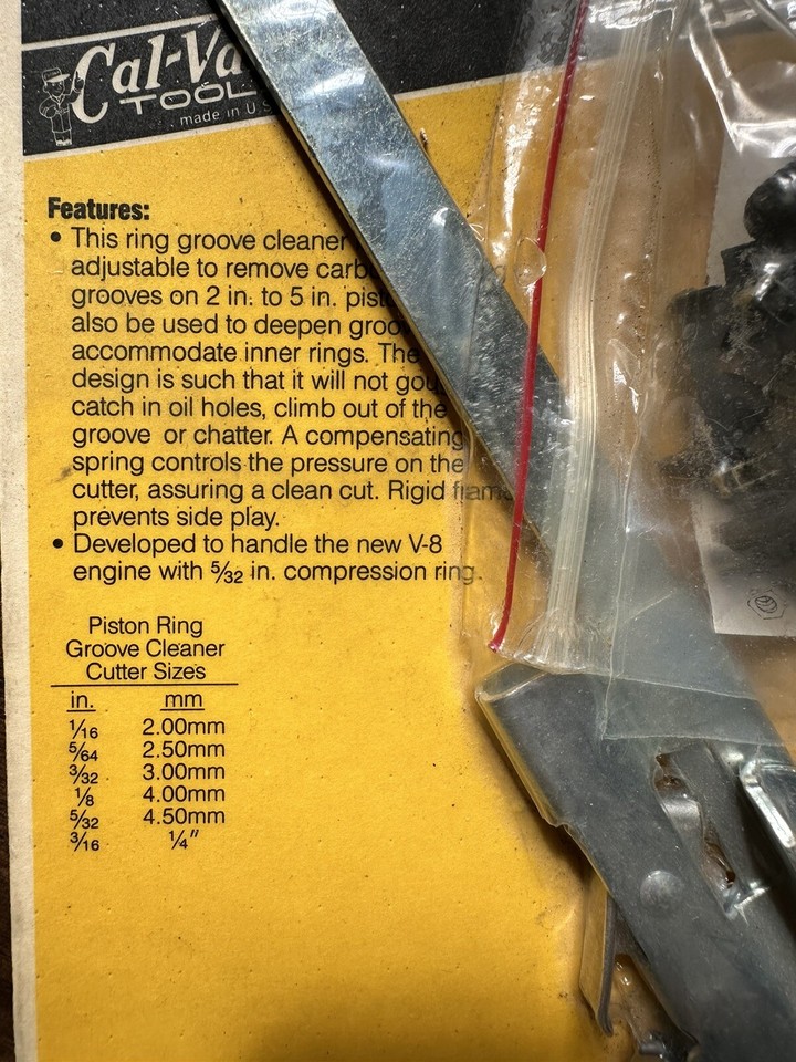 Piston Ring Groove Cleaner (CalVan Tools No. 563) eBay