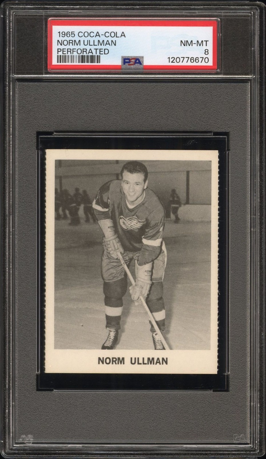 1965 Coca-Cola Hockey Norm Ullman Perforated PSA 8 COKE TOP GRADE SET BREAK