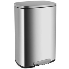 FDW 13 Gallon/50 L Garbage Can Kitchen Trash Can with Lid for Office Bedroom Bat