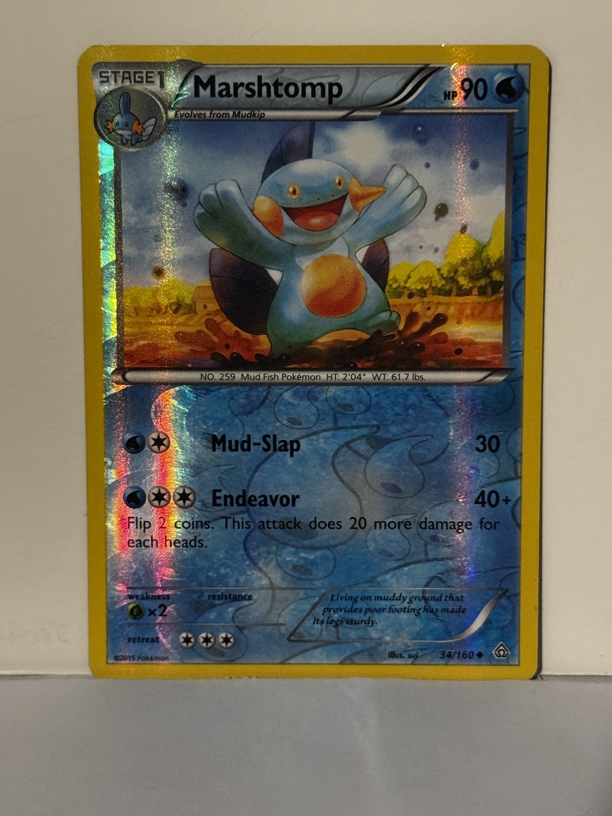 Marshtomp Reverse Holo 34/160 XY - Primal Clash NM Pokemon Fast Ship