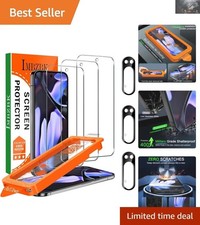 Easy Install 3 Pack Screen Camera Protectors for Pixel 9 Pro XL - Shatterproof