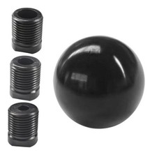 Car Round Ball Gear Shift Knob with 3 Adapters M8 M10 M12 Black