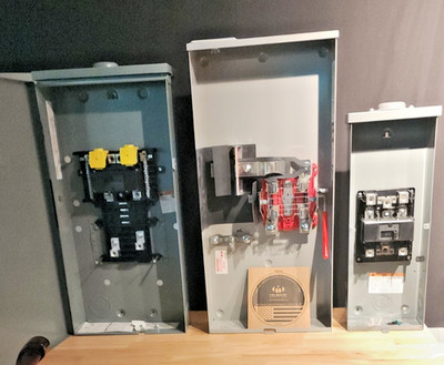 320/400a Meter Socket Weatherproof Feed Thru 200A Panel & 200A Sq D Disconnect