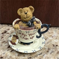 Boyds Bears Cheery Teabearie Bear Figurine Resin Handmade 24305 2002