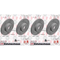 2X Zimmermann Bremsscheiben 330Mm Geschlitzt InnenbelÜFtet Vorne Passend FüR