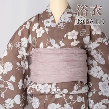 New Yukata Summer Kimono Camellia Pre-tied Casual Used