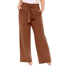 Women's Wide Leg Straight Long Pants Summer Fall Casual Loose Fit Solid