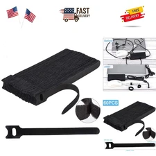 60 PCS 6 Inches Reusable Cable Ties, Adjustable Cord Straps Wire Organizer Co...