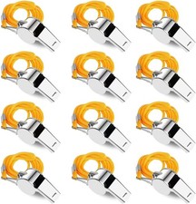 Whistles, Stainless Steel Sports Loud Crisp Sound Whistles with Lanyard,Whistles