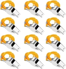 Whistles, Stainless Steel Sports Loud Crisp Sound Whistles with Lanyard,Whistles
