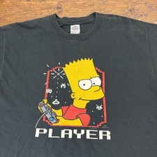 Vintage 2003 The Simpsons Bart Player Video Game Cartoon T Shirt Size Large