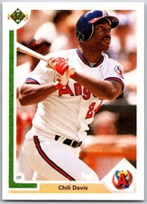 ⚾ 1991 Upper Deck #339b Chili Davis California Angels