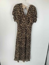 Size LARGE Brown Black Animal Print Dress