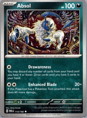 Absol 113/182 UC Paradox Rift Pokemon Near Mint