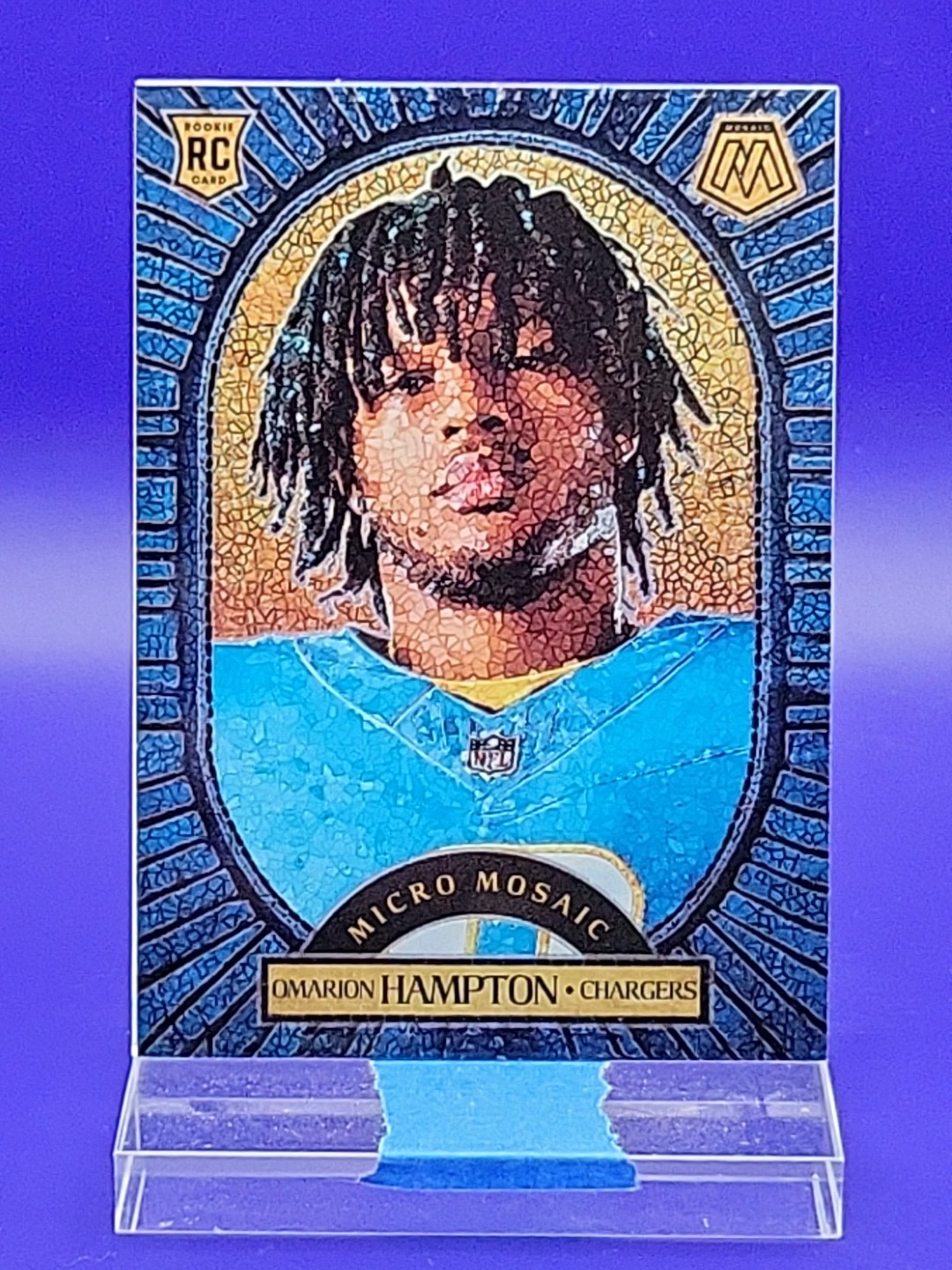 Omarion Hampton 2025 Panini Mosaic Micro Mosaic RC SSP 🔥 Chargers