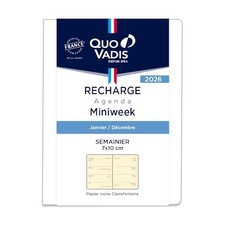Quo Vadis 2026 Edition Mini Week Diary/Refill Weekly Separation January Start A7