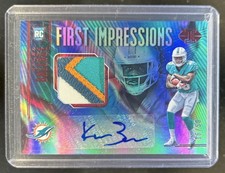 2018 Panini Illusions Kalen Ballage RC Patch Red Rookie Auto #/50 Dolphins