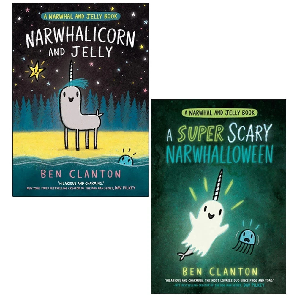 Narwhal and Jelly Series 2 Books Collection Set by Ben Clanton NARWHALICORN AND