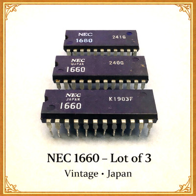 Vintage NEC 1660 IC Lot of 3   Japan Made DIP Integrated Circuits
