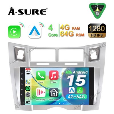 9'' 4+64G Für Toyota Yaris XP90 2005-2012 Autoradio Android 15 Carplay GPS NAVI