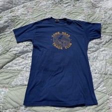VTG Downerwear Cone Head Track Club TShirt Paper Thin Single Stitch Made In USA