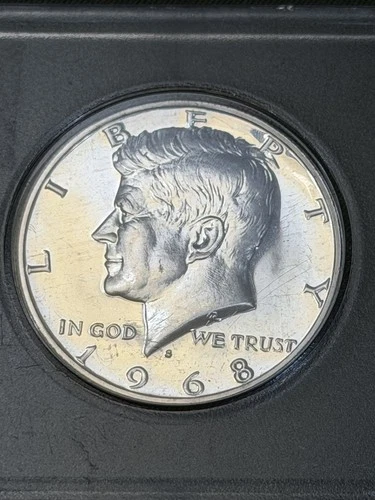 John F. Kennedy Silver Half Dollar JFK 1968 S Proof- FREE SHIP!
