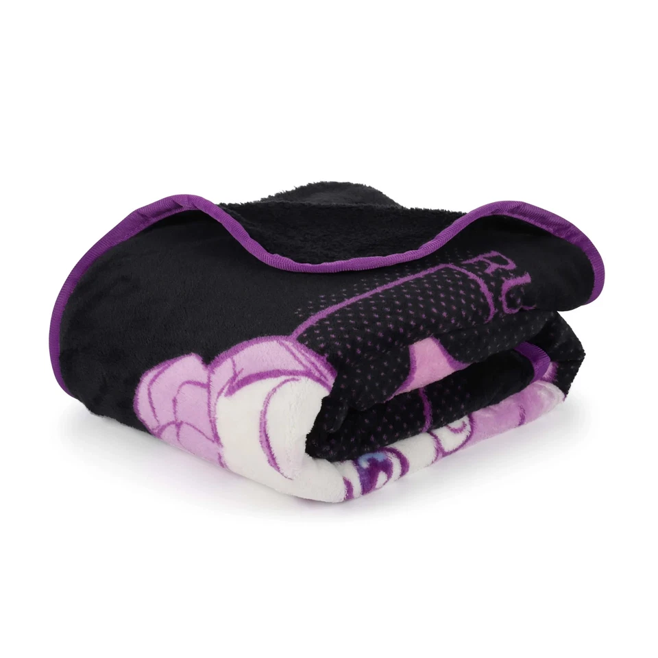 Детское плед KPOP Demon Hunters Huntrix Pop Stars, черный и фиолетовый, двойной - Изображение 4 из 4