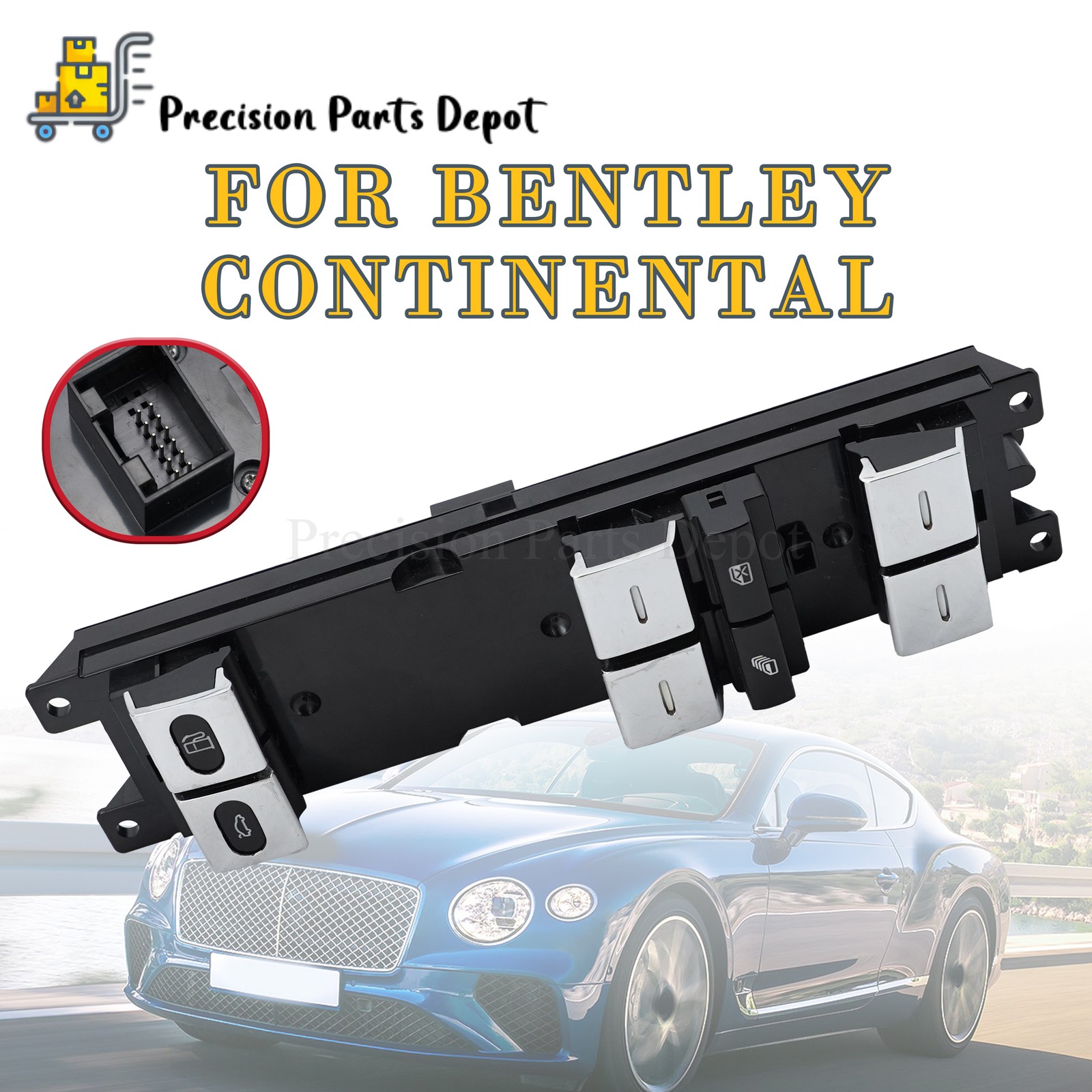 Bentley Continental 2004-2018 Front Left Control switch P/N 3W3959857